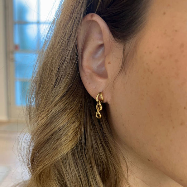 Chain Øreringe - 18K Guldbelagt