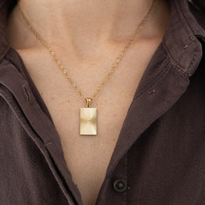 Sun Halskæde - 18K Guldbelagt