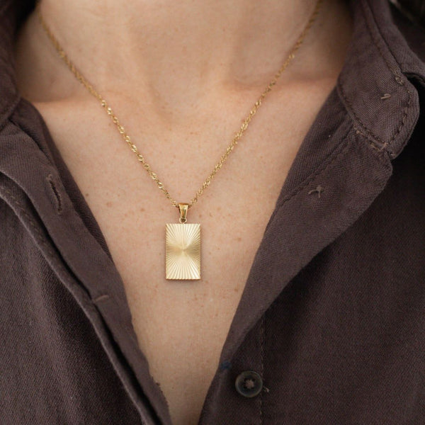 Sun Halskæde - 18K Guldbelagt