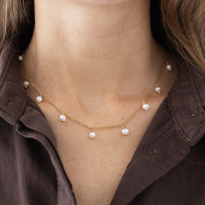 Teardrop Halskæde - 18K Guldbelagt