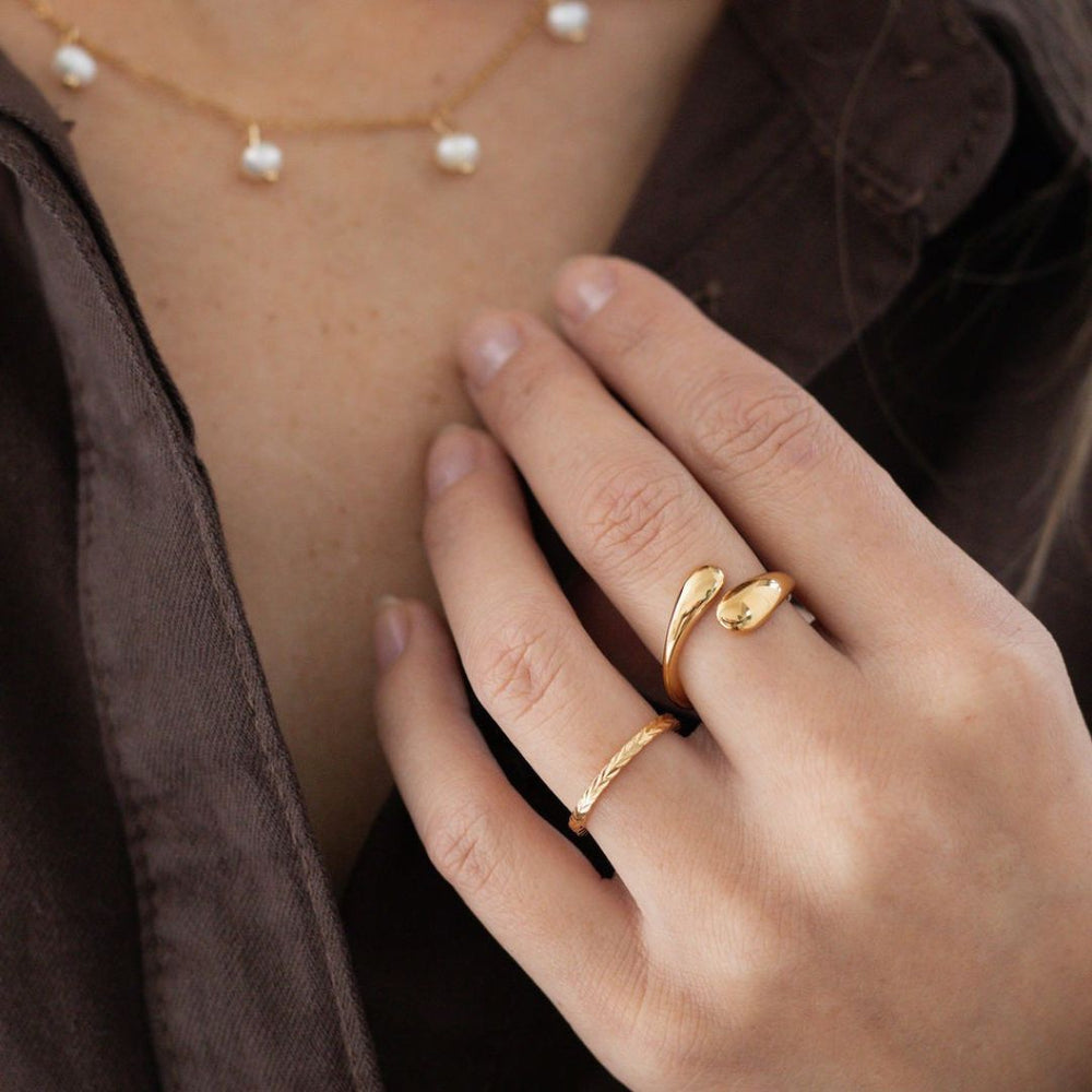 Classic Sun Ring - 18K Guldbelagt