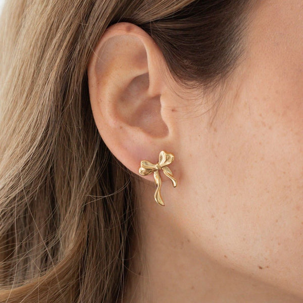 Sløjfe Ørering - 18K Guldbelagt