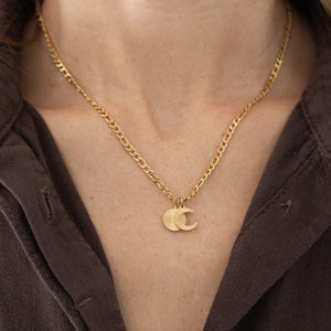 Sol & Måne Halskæde - 18K Guldbelagt