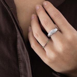Chunky Dome Ring - Sølvfarvet