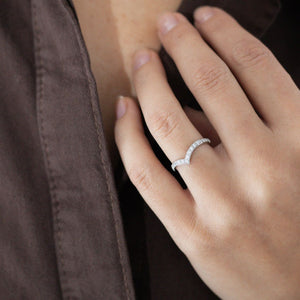 V Ring - Sølvfarvet