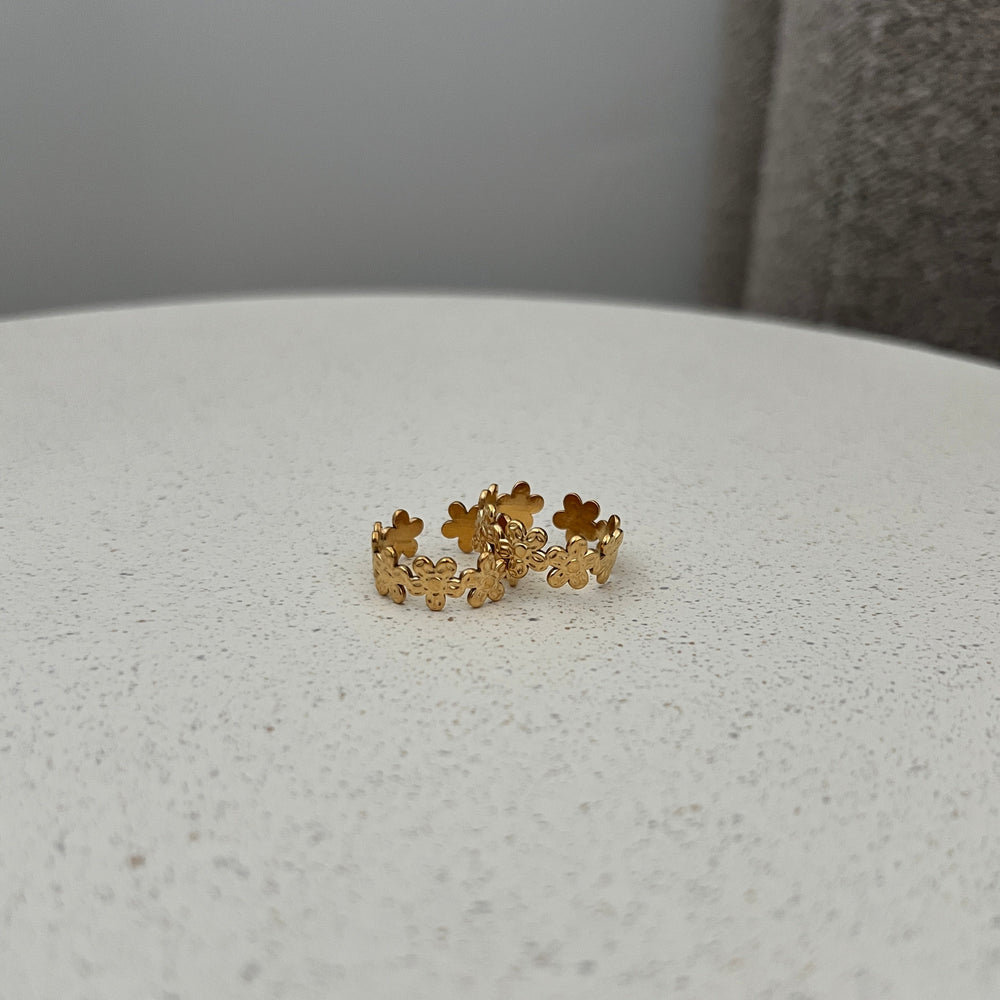 Flower Abstract Ring - 18K Guldbelagt