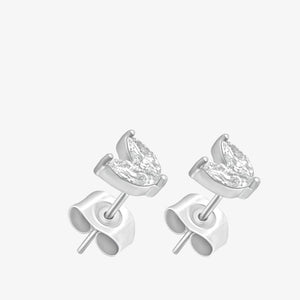 Mini Krystal Stud Øreringe - Sølvfarvet