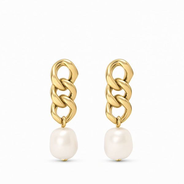 Chunky Chain Øreringe - 18K Guldbelagt