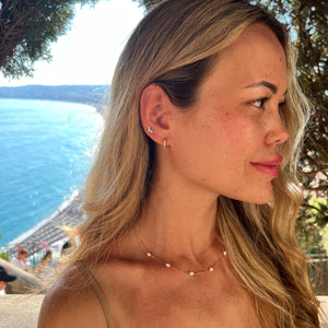 Perle Dot Halskæde - 18K Guldbelagt