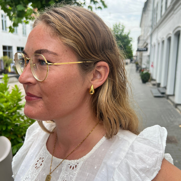 Teardrop Øreringe - 18K Guldbelagt