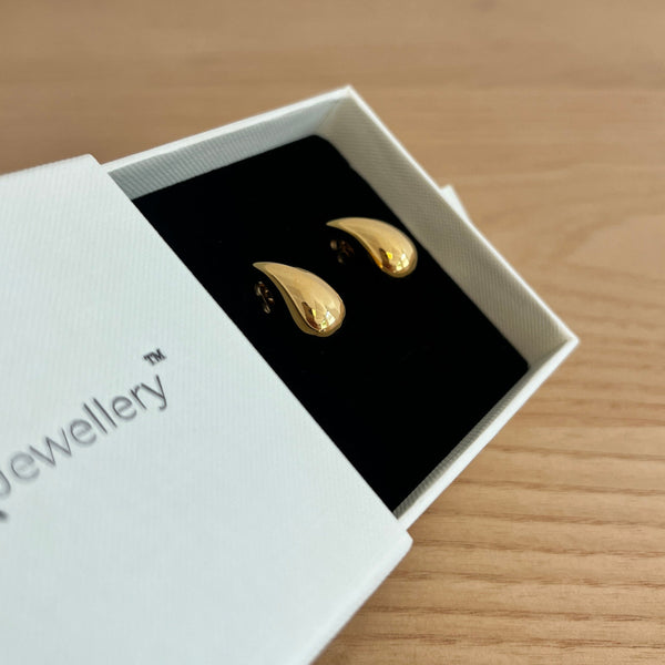 Teardrop Øreringe - 18K Guldbelagt