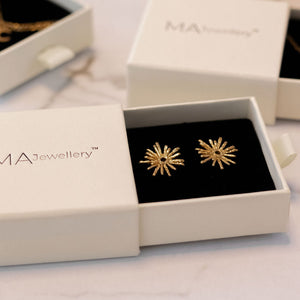 Abstract Sun Øreringe - 18K Guldbelagt