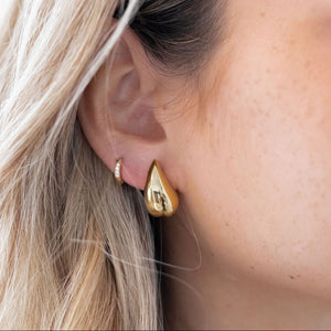 Teardrop Øreringe - 18K Guldbelagt