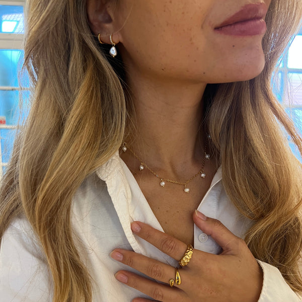 Teardrop Halskæde - 18K Guldbelagt