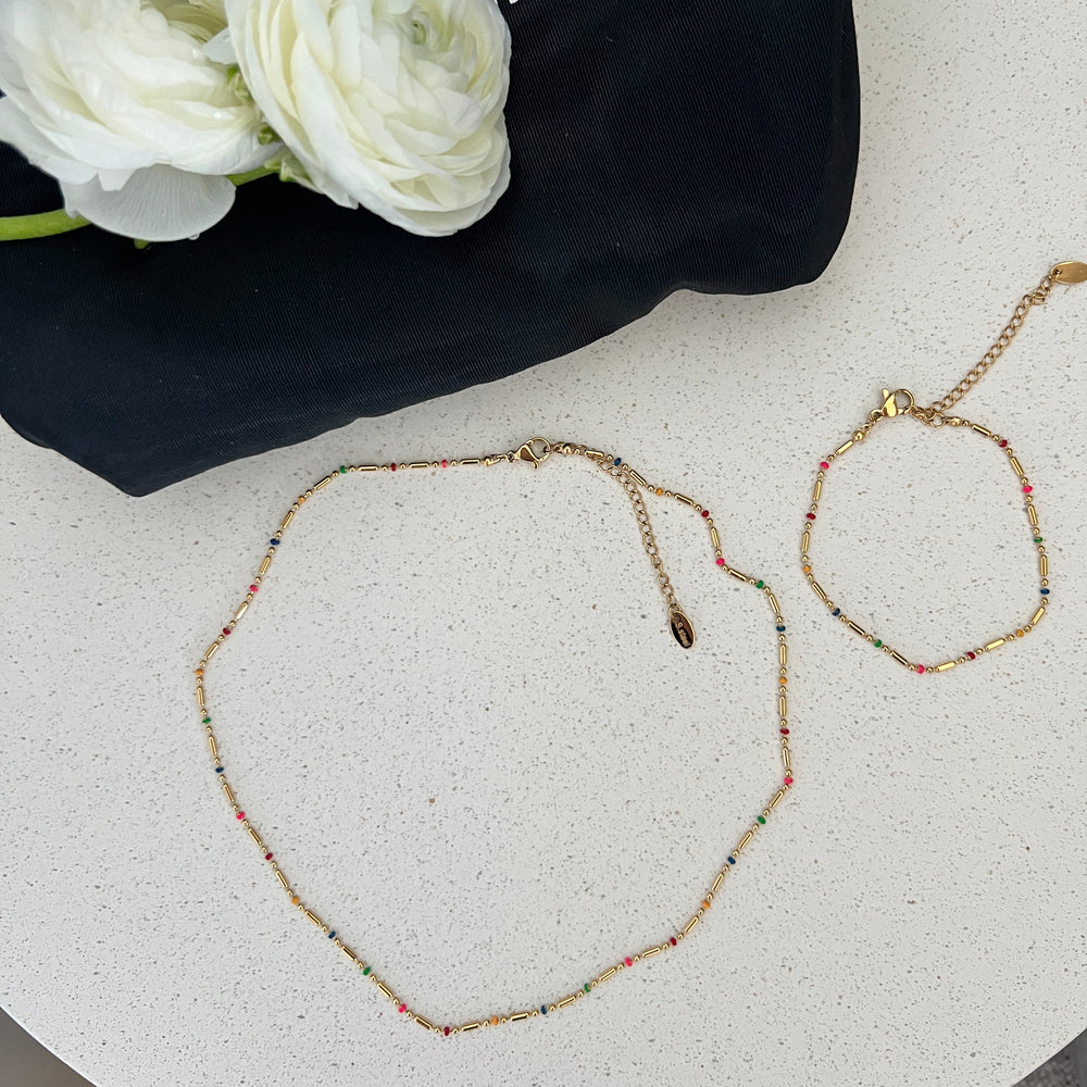 Color Dot Armbånd - 18K Guldbelagt