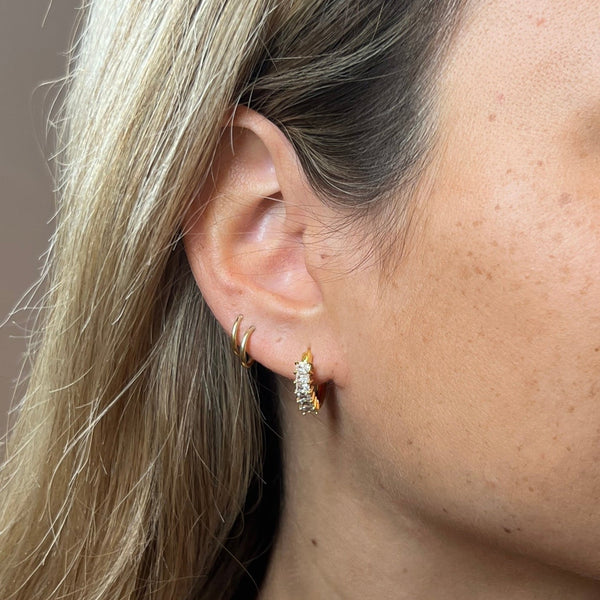 Krystal Creol Øreringe - 18K Guldbelagt