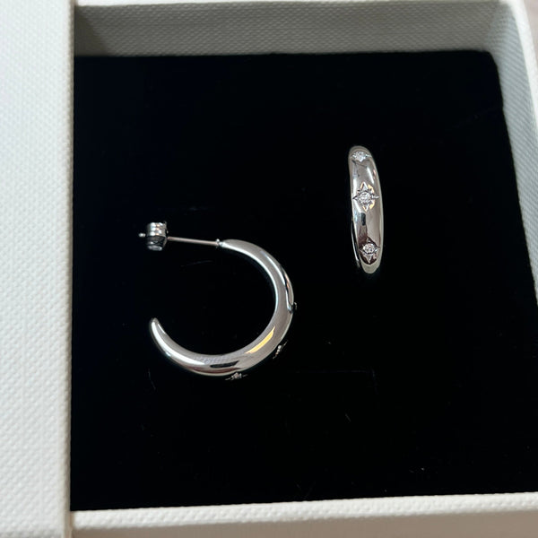 Star Øreringe - Sølvfarvet