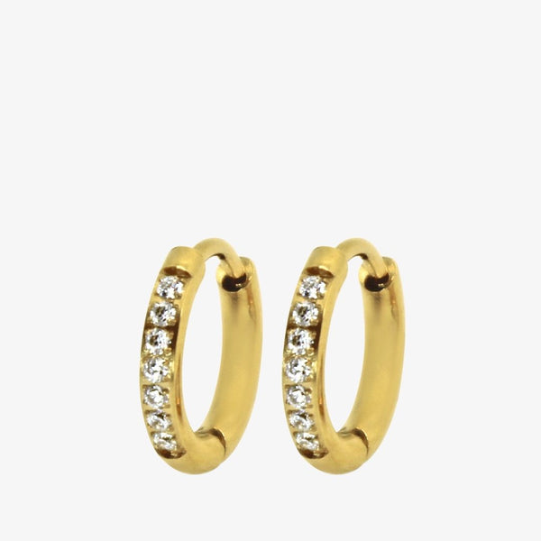 Classic Krystal Creol Øreringe - 18K Guldbelagt