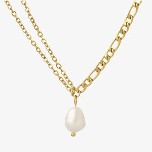 Chunky Perle Halskæde - 18K Guldbelagt