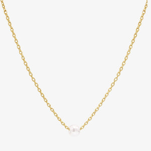 Enkel Perle Halskæde - 18K Guldbelagt
