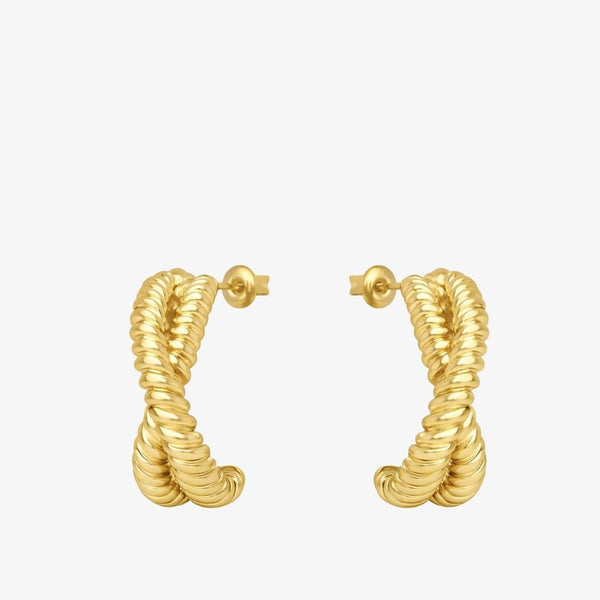 Twisted Øreringe - 18K Guldbelagt