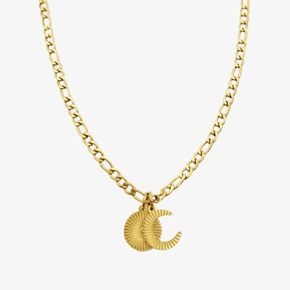 Sol & Måne Halskæde - 18K Guldbelagt
