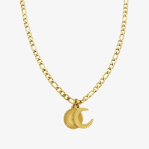 Sol & Måne Halskæde - 18K Guldbelagt