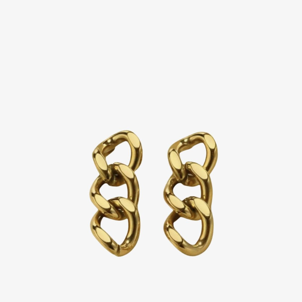 Chain Øreringe - 18K Guldbelagt