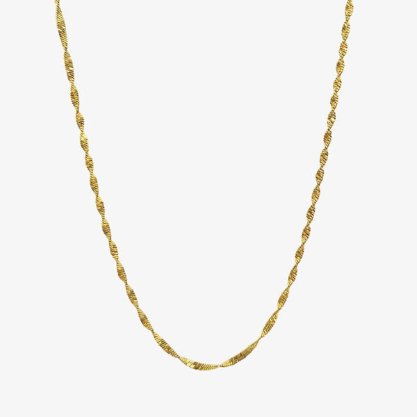 Snoet Halskæde - 18K Guldbelagt