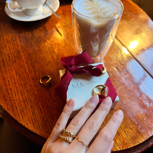 Hamret Tynd Ring - 18K Guldbelagt