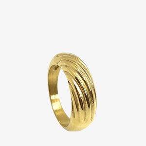 Chunky Dome Ring i 18K guldbelagt rustfrit stål.
