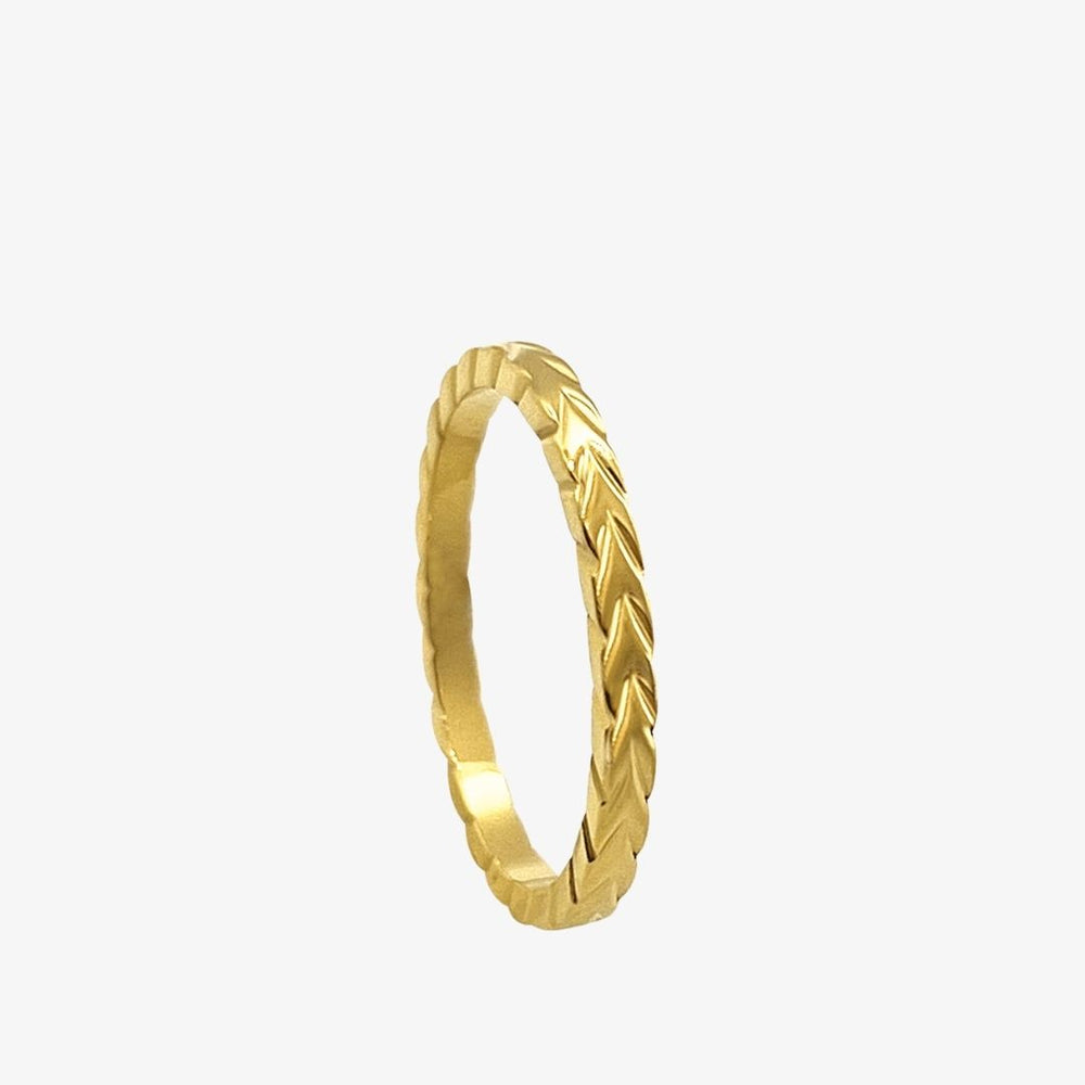 Classic Sun Ring i 18K guldbelagt rustfrit stål.