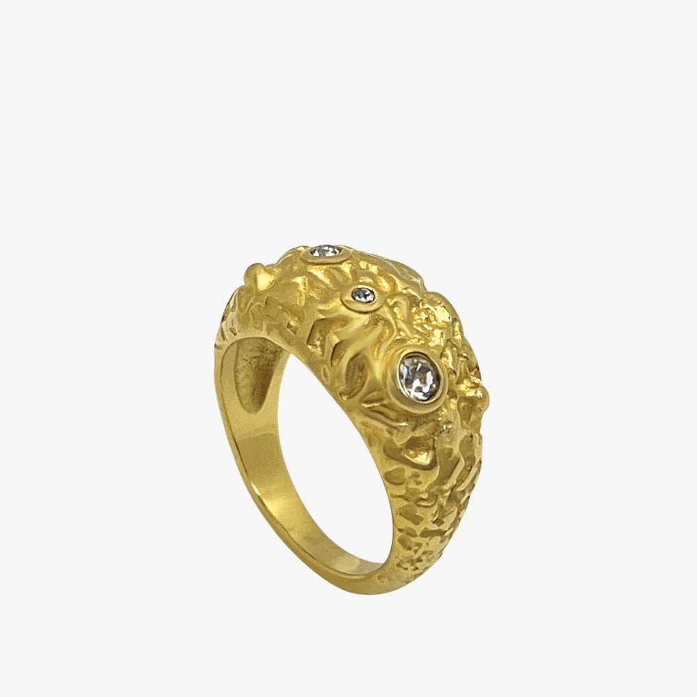 Cosmo Ring i 18K guldbelagt rustfrit stål.