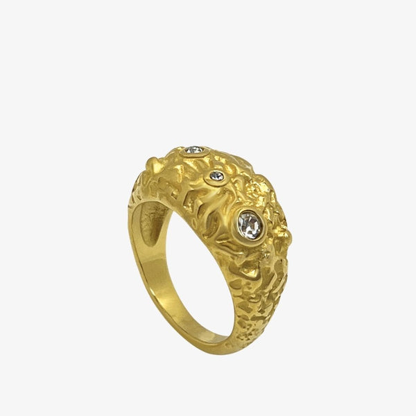 Cosmo Ring i 18K guldbelagt rustfrit stål.
