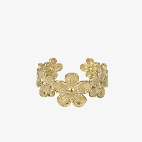 Flower Ring i 18K guldbelagt rustfrit stål.