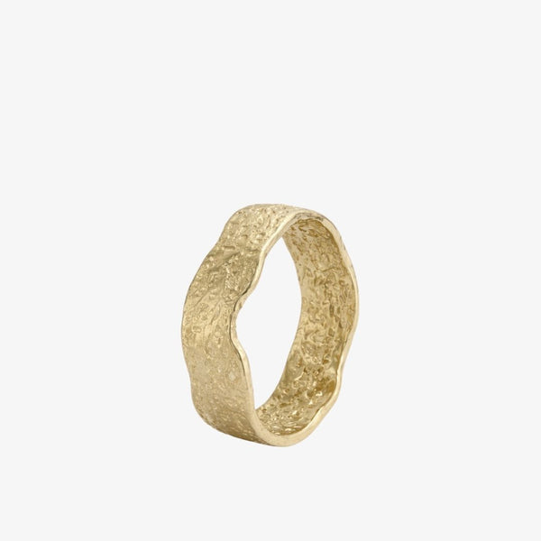 Irregular Ring i 18K guldbelagt rustfrit stål.