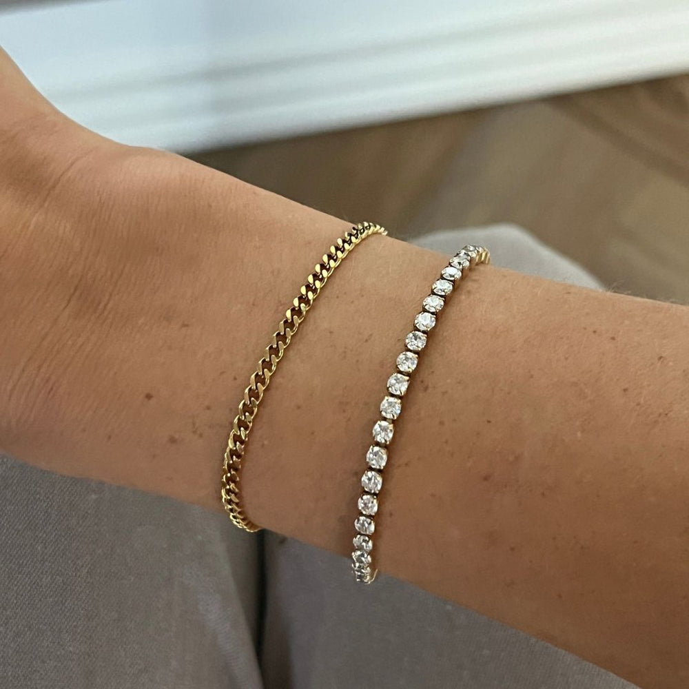 Panser Facet Armbånd i 18K guldbelagt rustfrit stål.