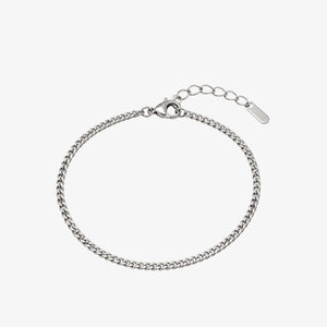 Panser Facet Armbånd i sølvfarvet rustfrit stål.