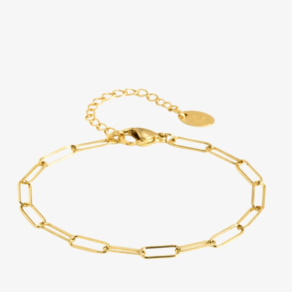 Paperclip Armbånd i 18K guldbelagt rustfrit stål.