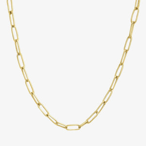 Paperclip Halskæde i 18K guldbelagt rustfrit stål.