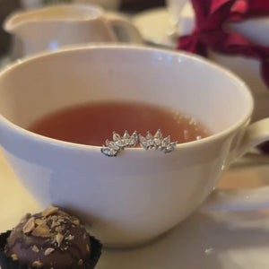 Krystal Stud Øreringe - Sølvfarvet