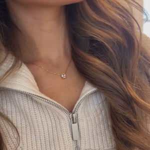 Krystal Halskæde - 18K Guldbelagt