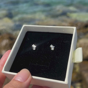 Krystal Stud Øreringe - 18K Guldbelagt