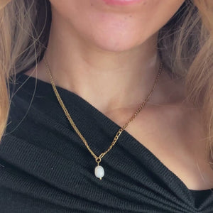 Chunky Perle Halskæde - 18K Guldbelagt