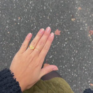 Sunbeam Heart Ring - 18K Guldbelagt