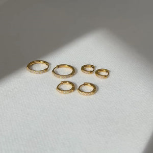 Classic Krystal Creol Øreringe - 18K Guldbelagt