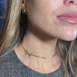 Sløjfe Slangehalskæde - 18K Guldbelagt