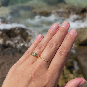 Hamret Tynd Ring - 18K Guldbelagt