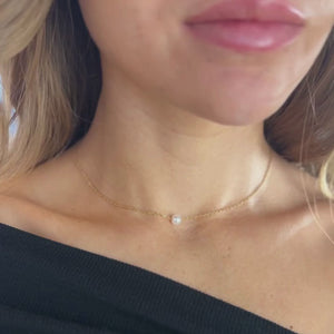 Enkel Perle Halskæde - 18K Guldbelagt