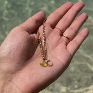 Sol & Måne Halskæde - 18K Guldbelagt